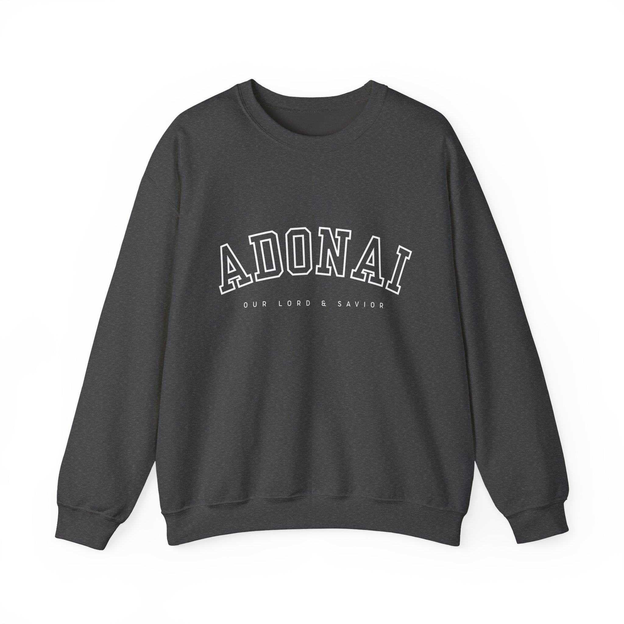 Adonai Crewneck Sweatshirt — 'Adonai Our Lord & Savior' Faith Pullover