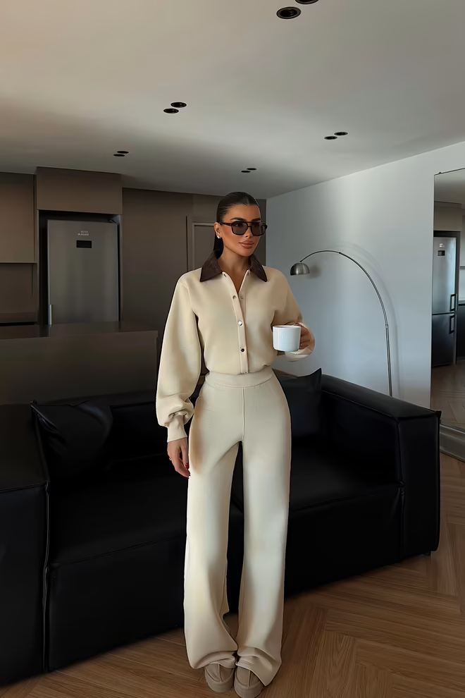 Cream Long-Sleeve Set - First Release